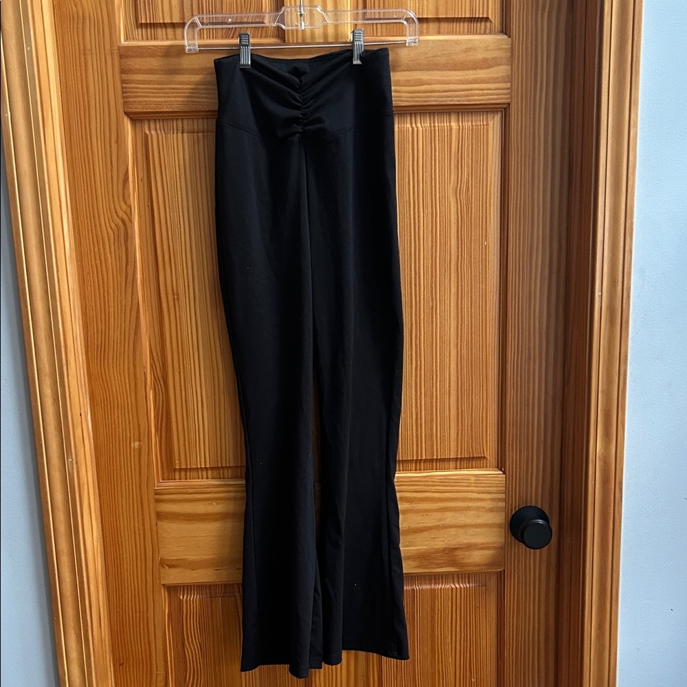 Black flare leggings